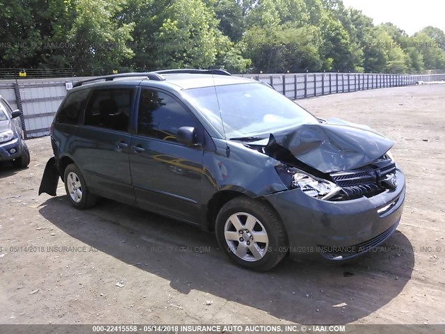 5TDZA23C65S301169 - 2005 TOYOTA SIENNA CE/LE GREEN photo 1