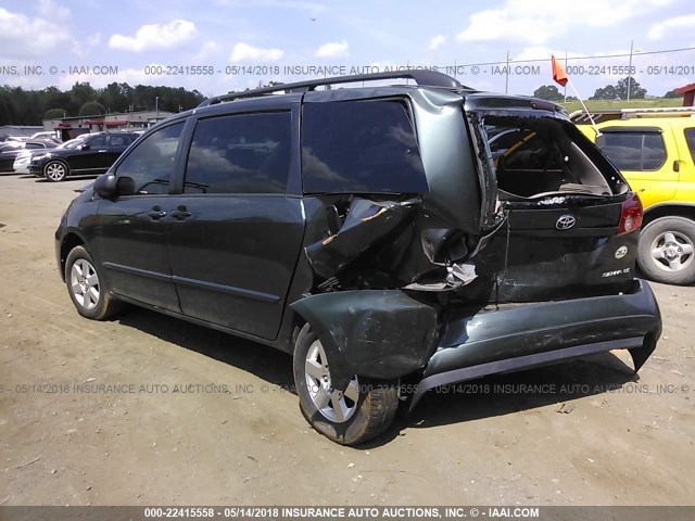 5TDZA23C65S301169 - 2005 TOYOTA SIENNA CE/LE GREEN photo 3