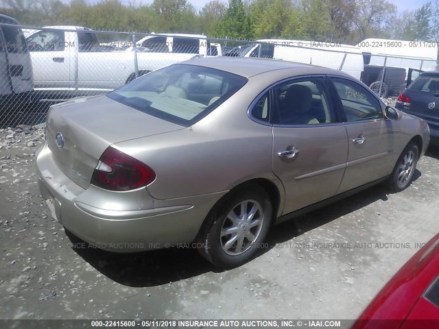 2G4WC532551215246 - 2005 BUICK LACROSSE CX GOLD photo 4