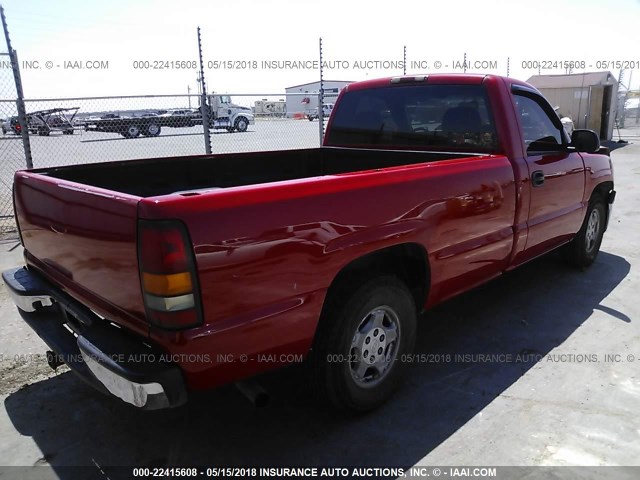 1GCEC14W52Z241634 - 2002 CHEVROLET SILVERADO C1500 RED photo 4