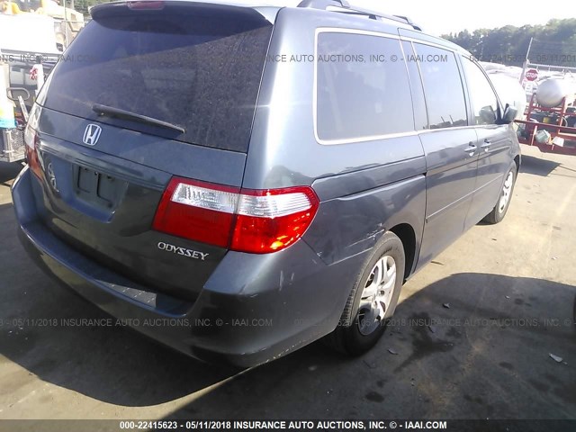5FNRL38755B133735 - 2005 HONDA ODYSSEY EXL ნაცრისფერი ფოტო 4