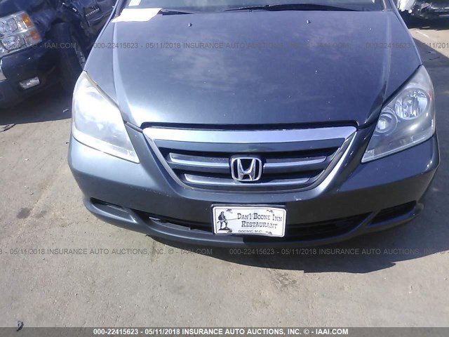 5FNRL38755B133735 - 2005 HONDA ODYSSEY EXL ნაცრისფერი ფოტო 6