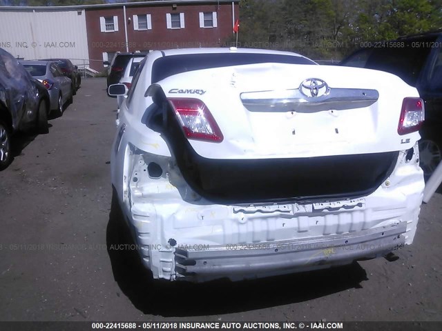 4T1BF3EK4AU561309 - 2010 TOYOTA CAMRY SE/LE/XLE WHITE photo 6