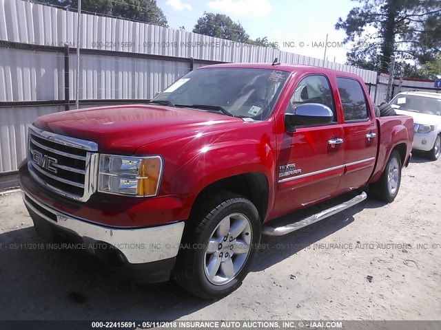 3GTP1VE07CG193653 - 2012 GMC SIERRA C1500 SLE RED photo 2