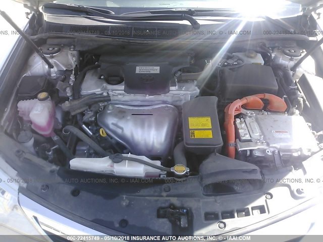 4T1BD1FK7CU060118 - 2012 TOYOTA CAMRY HYBRID/LE/XLE 银色 照片 10