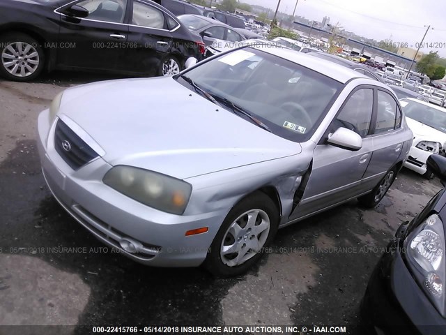 KMHDN46D14U864036 - 2004 HYUNDAI ELANTRA GLS/GT GRAY photo 2