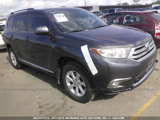 5TDZK3EH3DS109802 - 2013 TOYOTA HIGHLANDER PLUS/SE GRAY photo 1