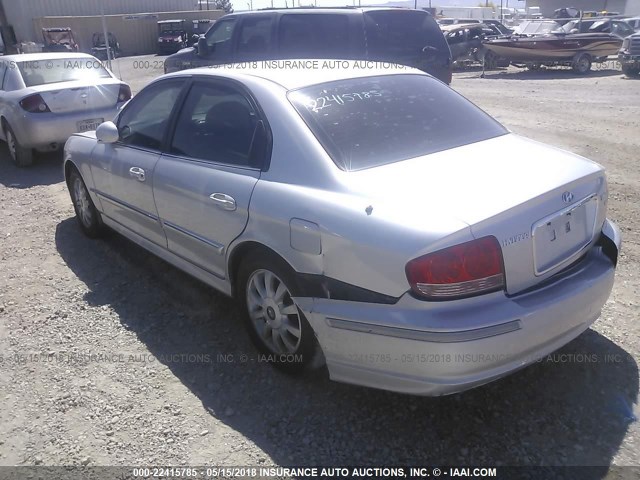 KMHWF35H65A153729 - 2005 HYUNDAI SONATA GLS/LX SILVER photo 3