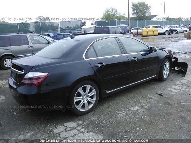 JH4KB26699C002009 - 2009 ACURA RL BLACK photo 4