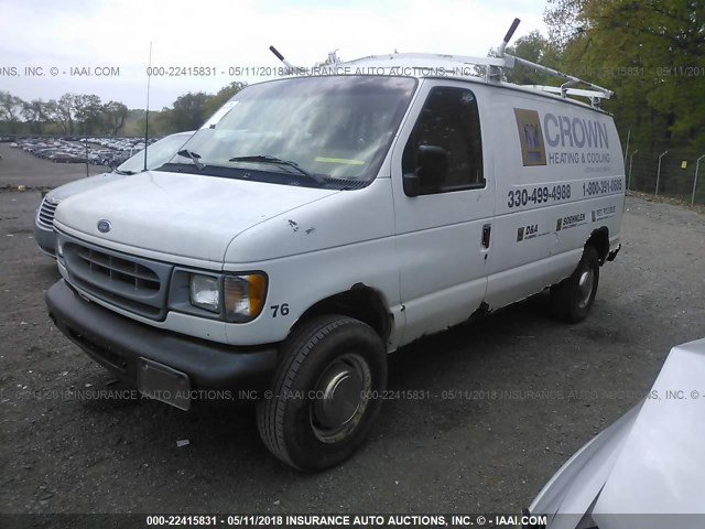 1FTNE2428YHB90707 - 2000 FORD ECONOLINE E250 VAN WHITE photo 2