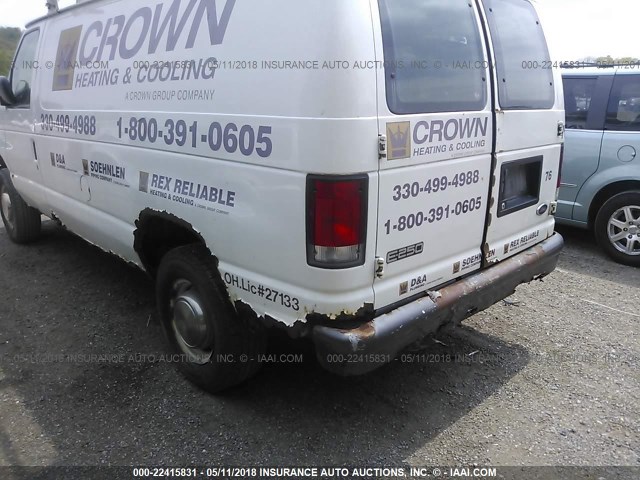 1FTNE2428YHB90707 - 2000 FORD ECONOLINE E250 VAN WHITE photo 6