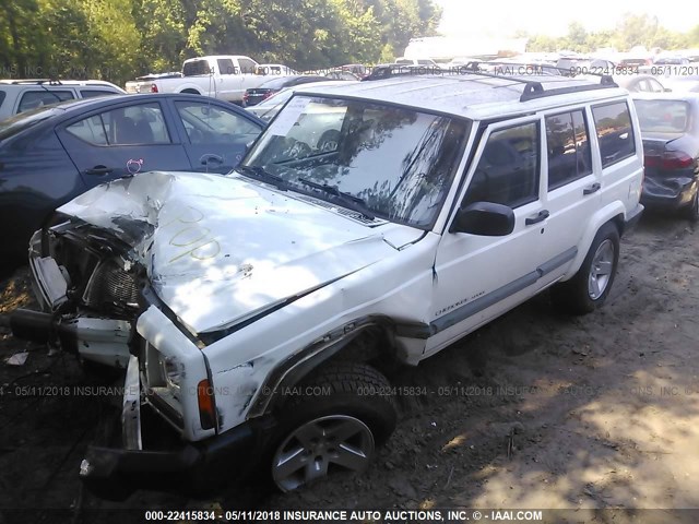 1J4FT68S4XL660071 - 1999 JEEP CHEROKEE SPORT/CLASSIC Biały zdjęcie 2