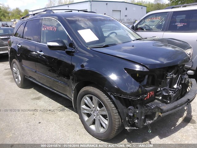 2HNYD2H63DH511399 - 2013 ACURA MDX ADVANCE შავი ფოტო 1