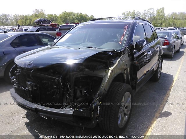 2HNYD2H63DH511399 - 2013 ACURA MDX ADVANCE BLACK photo 2