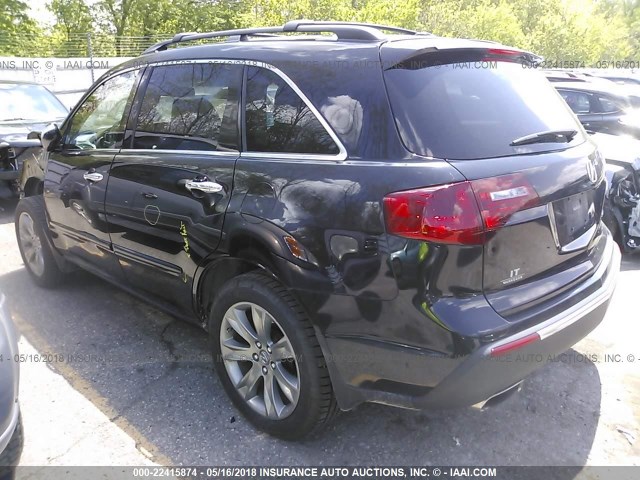 2HNYD2H63DH511399 - 2013 ACURA MDX ADVANCE შავი ფოტო 3