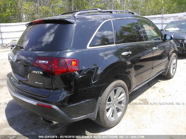 2HNYD2H63DH511399 - 2013 ACURA MDX ADVANCE BLACK photo 4