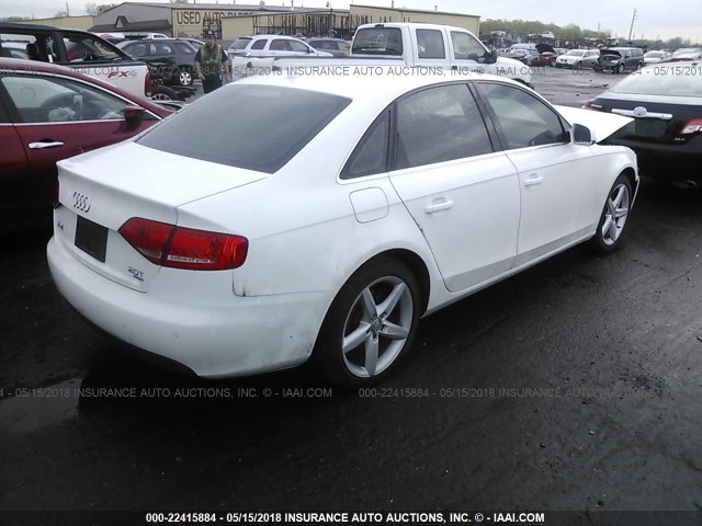 WAUHFAFL4BN021817 - 2011 AUDI A4 PREMIUM PLUS WHITE photo 4