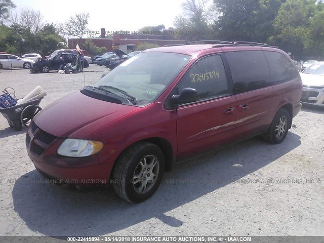 2D4GP44L13R215227 - 2003 DODGE GRAND CARAVAN SPORT RED photo 2