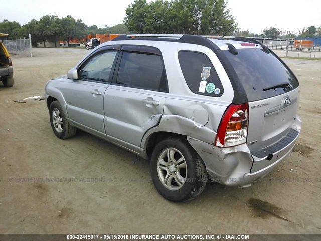 KNDJE723477334734 - 2007 KIA SPORTAGE EX/LX SILVER photo 3