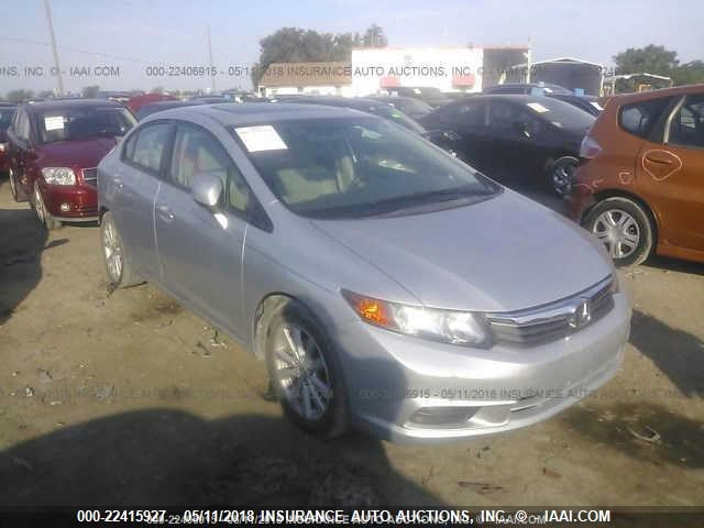 2HGFB2F92CH557760 - 2012 HONDA CIVIC EXL SILVER photo 1