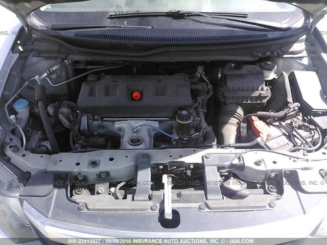 2HGFB2F92CH557760 - 2012 HONDA CIVIC EXL SILVER photo 10