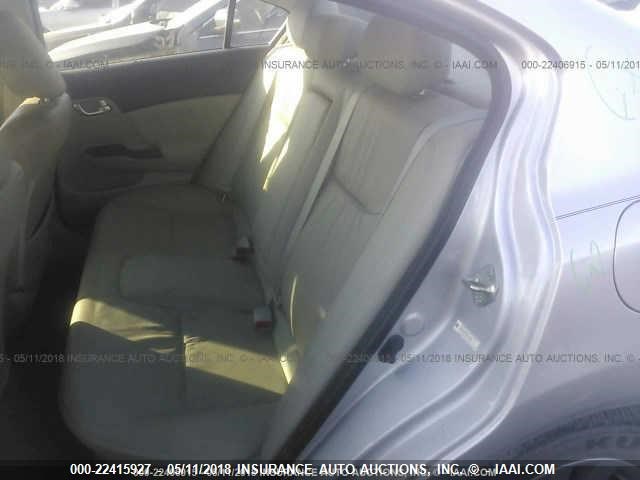 2HGFB2F92CH557760 - 2012 HONDA CIVIC EXL SILVER photo 8