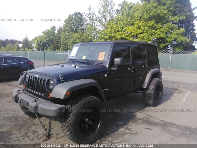 1J4BA3H19AL161946 - 2010 JEEP WRANGLER UNLIMITE SPORT BLACK photo 2