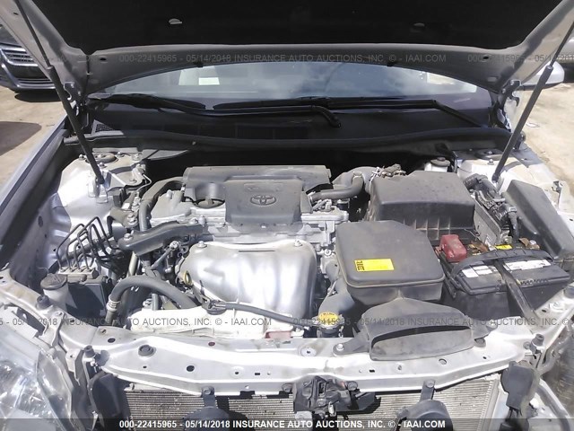 4T1BF1FK9CU158223 - 2012 TOYOTA CAMRY SE/LE/XLE ვერცხლისფერი ფოტო 10