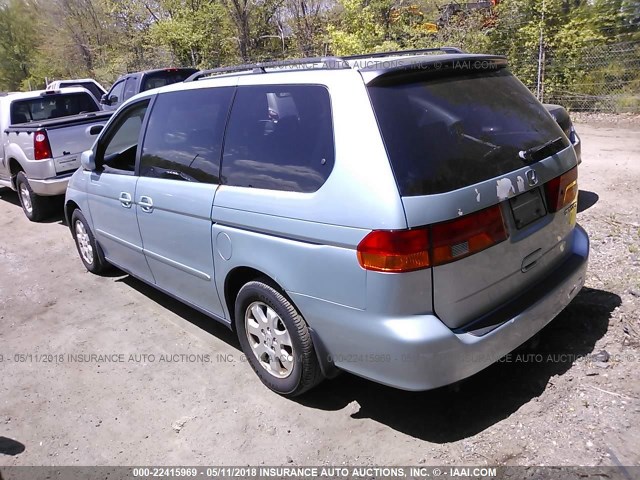 5FNRL18093B080056 - 2003 HONDA ODYSSEY EXL BLUE photo 3