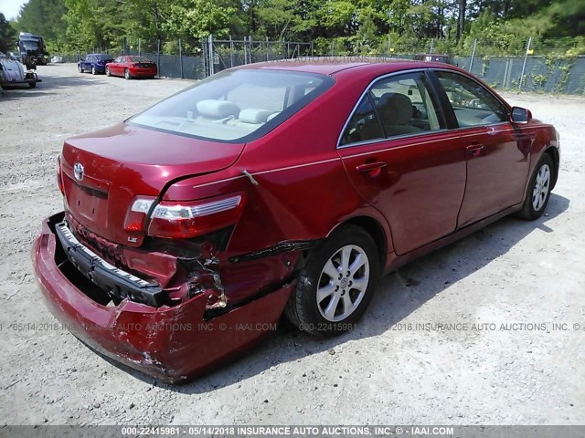 4T1BE46K79U281788 - 2009 TOYOTA CAMRY SE/LE/XLE Қызыл фото 4