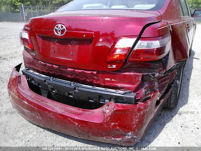 4T1BE46K79U281788 - 2009 TOYOTA CAMRY SE/LE/XLE Қызыл фото 6