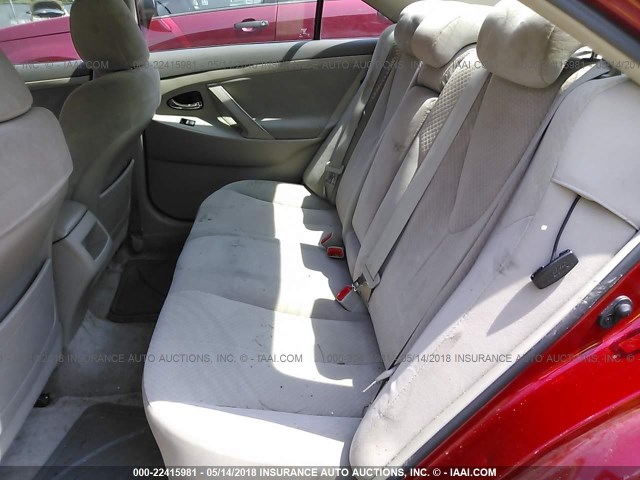 4T1BE46K79U281788 - 2009 TOYOTA CAMRY SE/LE/XLE Қызыл фото 8