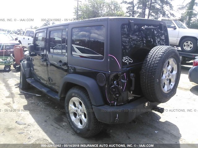 1C4HJWDG8EL227940 - 2014 JEEP WRANGLER UNLIMITE SPORT BLACK photo 3