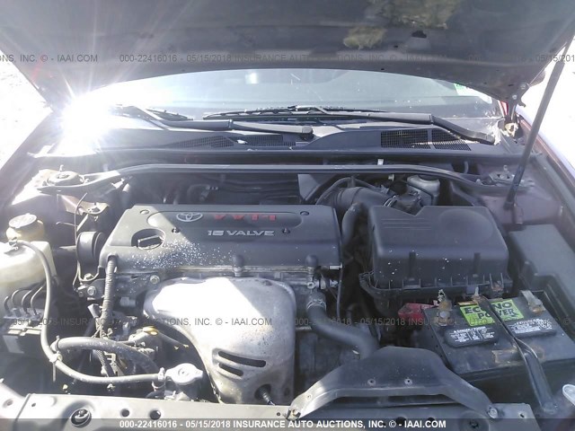 4T1BE30K54U273720 - 2004 TOYOTA CAMRY LE/XLE/SE 红色 照片 10