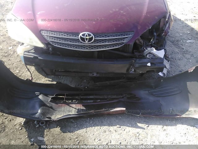 4T1BE30K54U273720 - 2004 TOYOTA CAMRY LE/XLE/SE 红色 照片 6
