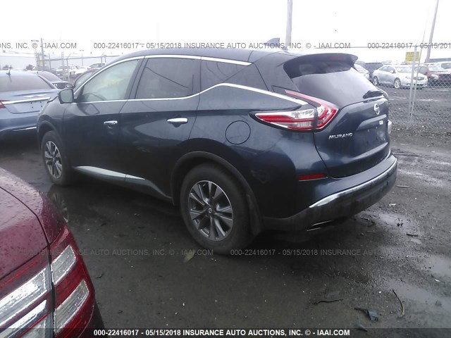 5N1AZ2MH3HN195284 - 2017 NISSAN MURANO S/SL/SV/PLATINUM GRAY photo 3