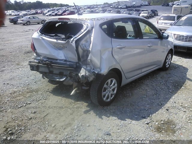 KMHCT5AE6DU068258 - 2013 HYUNDAI ACCENT GLS/GS SILVER photo 4