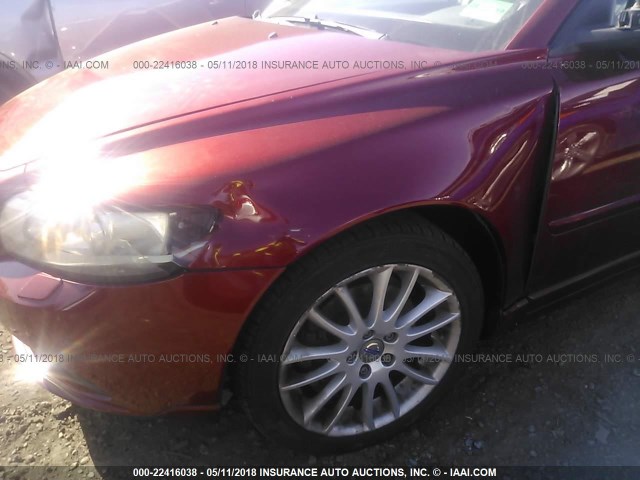 YV1672MS1B2531092 - 2011 VOLVO S40 T5 RED photo 6