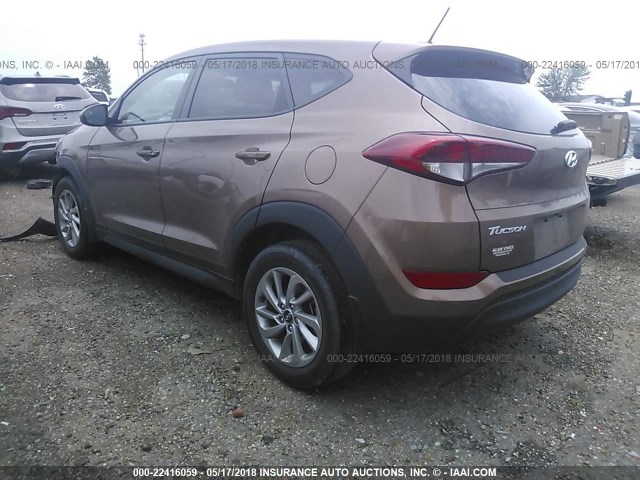 KM8J23A41GU107154 - 2016 HYUNDAI TUCSON SE BROWN photo 3