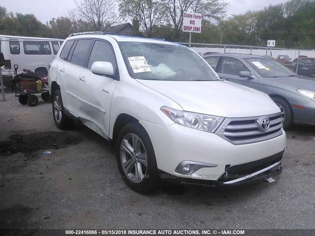 5TDDK3EH3DS269320 - 2013 TOYOTA HIGHLANDER LIMITED WHITE photo 1