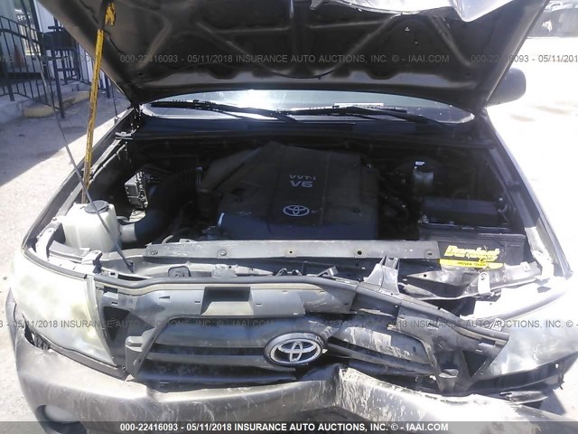 3TMJU4GN5AM094621 - 2010 TOYOTA TACOMA DOUBLE CAB PRERUNNER GRAY photo 10