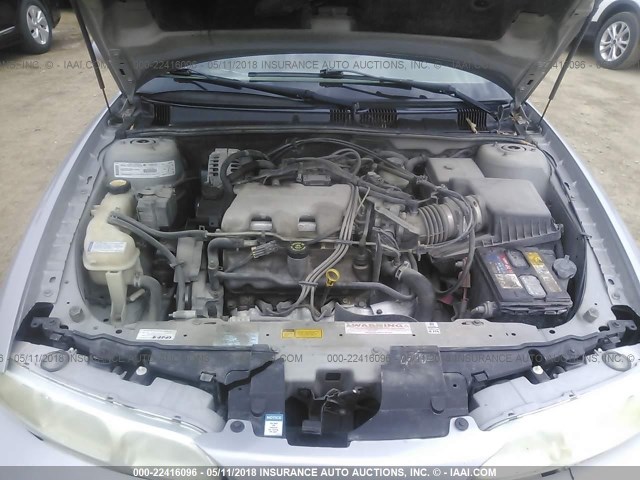 1G3NF52E5YC434273 - 2000 OLDSMOBILE ALERO GLS 银色 照片 10