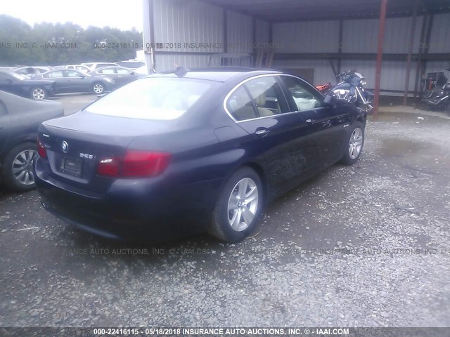 WBAXH5C54DD113893 - 2013 BMW 528 XI BLUE photo 4