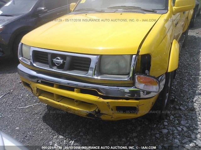 1N6ED26Y3YC355383 - 2000 NISSAN FRONTIER KING CAB XE/KING CAB SE YELLOW photo 6