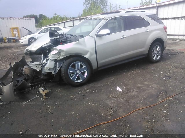 2GNFLFE37D6265624 - 2013 CHEVROLET EQUINOX LTZ TAN photo 2