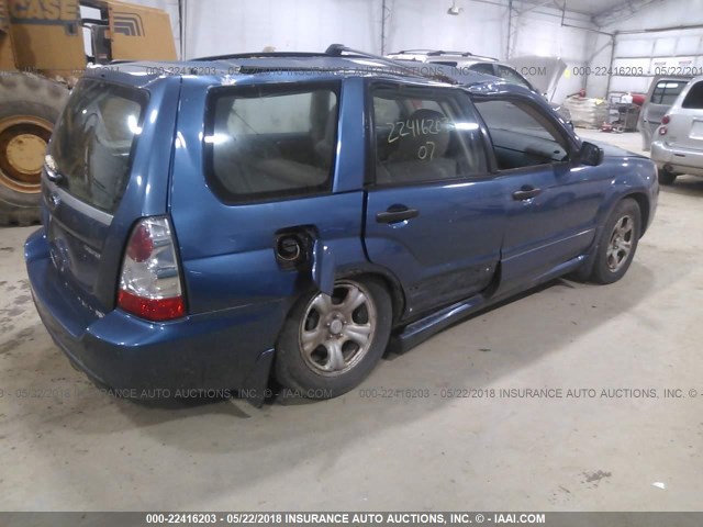 JF1SG63607H717314 - 2007 SUBARU FORESTER 2.5X/SPORTS 2.5X BLUE photo 4