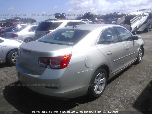 1G11B5SL4EF106323 - 2014 CHEVROLET MALIBU LS 金色 照片 4
