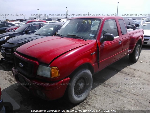 1FTYR14U44PA16906 - 2004 FORD RANGER SUPER CAB RED photo 2