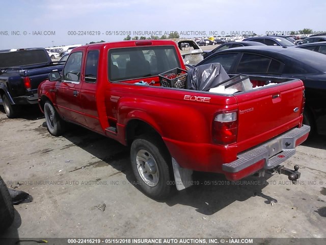 1FTYR14U44PA16906 - 2004 FORD RANGER SUPER CAB RED photo 3