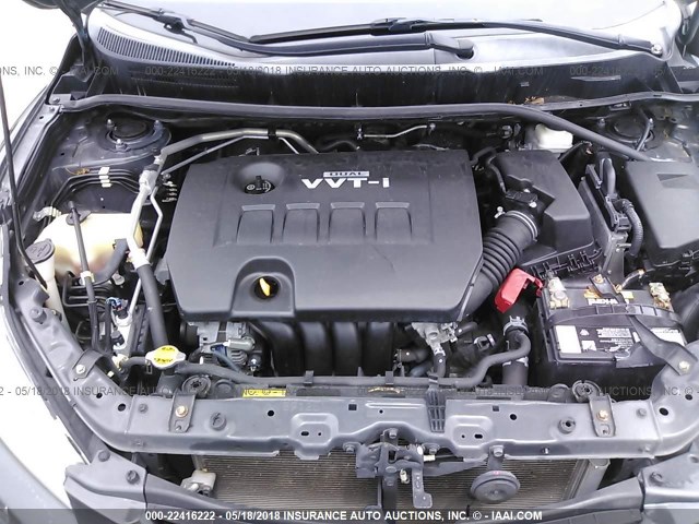 2T1KU4EE0AC363575 - 2010 TOYOTA COROLLA MATRIX  GRAY photo 10